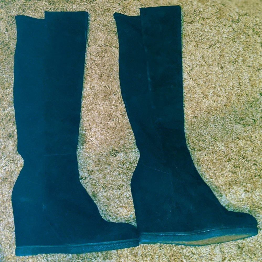 Black suede Stuart Weitzman Boots